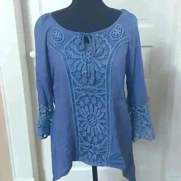 Indigo Thread co. Tunic blouse #0076D - Picture 1 of 6